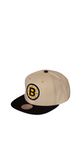 Men’s NHL Boston Bruins Mitchell & Ness Alternate Flip Snapback Hat – Cream