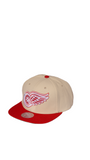 Men’s NHL Detroit Red Wings Mitchell & Ness Alternate Flip Snapback Hat – Cream