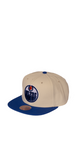 Men’s NHL Edmonton Oilers Mitchell & Ness Alternate Flip Snapback Hat – Cream
