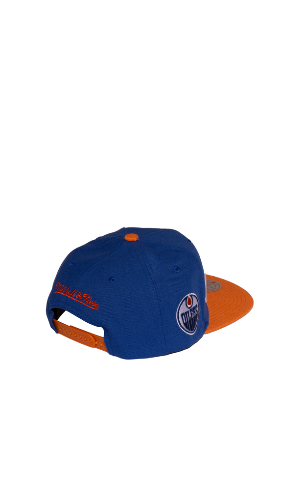 Mitchell & Ness - NHL Blue Fitted Cap - Edmonton Oilers Vintage Blue Fitted @ Hatstore