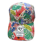 Women's Atlanta Braves '47 Brand Clean Up MLB White Floral Adjustable Cap