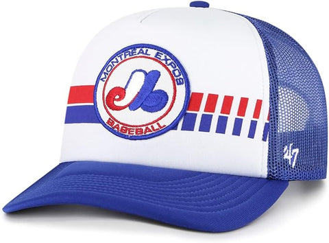 47 MLB Montreal Wax Pack Express Trucker Adjustable Snapback Hat - Blue