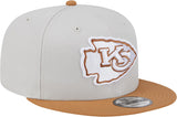 New Era 9FIFTY NFL Kanas City Chiefs Two Tone Color Pack Snapback Cap - Stone/Brown