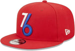 New Era 9FIFTY NBA Philadelphia 76ers City Edition Snapback Hat - Red