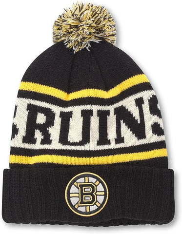 American Needle NHL Boston Bruins Pillow Line Pillow Line Knit Toque - Black