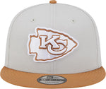 New Era 9FIFTY NFL Kanas City Chiefs Two Tone Color Pack Snapback Cap - Stone/Brown