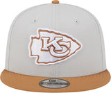 New Era 9FIFTY NFL Kanas City Chiefs Two Tone Color Pack Snapback Cap - Stone/Brown