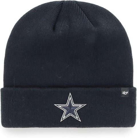 47 NFL Dallas Cowboys Navy Cuff Knit Hat Beanie Toque