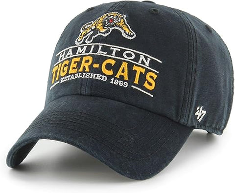 '47 CFL Hamilton Tigercats Vernon Clean Up Adjustable Hat - Black