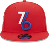 New Era 9FIFTY NBA Philadelphia 76ers City Edition Snapback Hat - Red