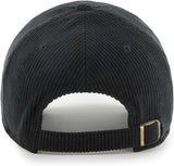 '47 Toronto Raptors Clean UP Black Thick Cord Adjustable Corduroy HAT