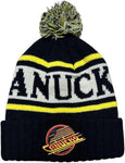 American Needle NHL Vancouver Canucks Pillow Line Knit Alt Skate Toque - Black