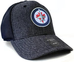 American Needle NHL Winnipeg Jets Heathered Poly Stretch Fit Hat - Navy