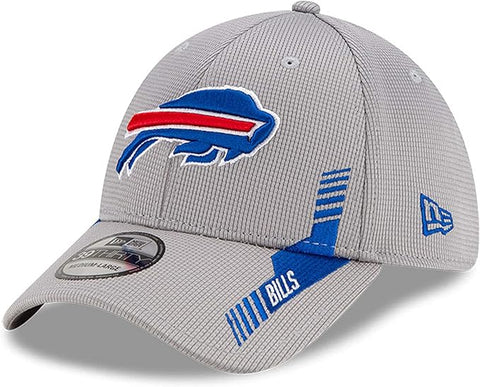 New Era Men's NFL Buffalo Bills 2021 Sideline Home 39THIRTY Flex Hat - Gray