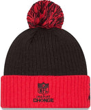 New Era NFL 2024 Kansas City Chiefs Social Justice Inspire Change Knit Pom Knit - Black/Red