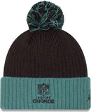 New Era NFL 2024 Philadelphia Eagles Social Justice Inspire Change Knit Pom Knit - Black/Green