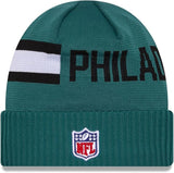 New Era NFL Philadelphia Eagles 2024 Cold Weather Tech Knit Beanie - Forest Green