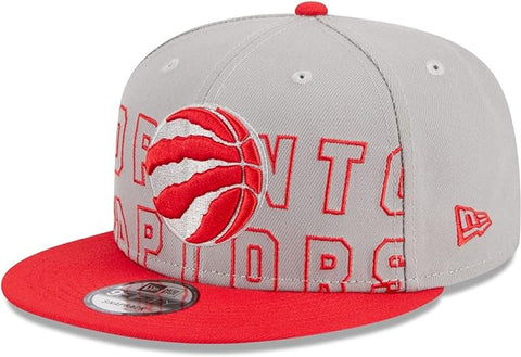 New Era NBA Toronto Raptors 2023 Draft 9FIFTY Snapback Hat - Gray/Red