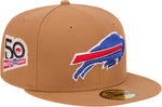 New Era NFL Buffalo Bills Color Pack 59FIFTY Fitted Hat with Side Patch - Tan