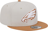 New Era 9FIFTY NFL Philadelphia Eagles Two Tone Color Pack Snapback Cap - Stone/Brown