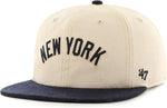 '47 MLB New York Yankees Fieldstone Captain RL Adjustable Snapback Hat - Beige/Black