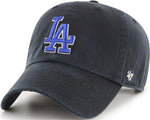 47 Clean Up Los Angeles Dodgers Blue Logo Adjustable Hat - Black/Blue