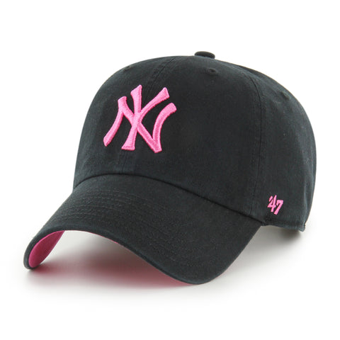 47 MLB New York Yankees Cotton Candy Clean Up Hat - Black/Pink