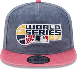 New Era MLB Boston Red Sox World Series 2007 Pigment Dyed Golfer Snapback Hat - Blue/Red