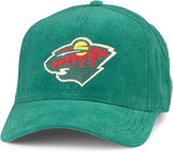 American Needle NHL Minnesota Wild Corduroy Valin Adjustable Snapback Cap - Green