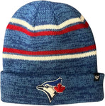 '47 MLB Toronto Blue Jays Marled Stripe Cuffed Knit Beanie - Blue