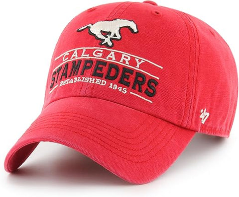 47 Clean Up CFL Calgary Stampeders Vernon Adjustable Hat - Red