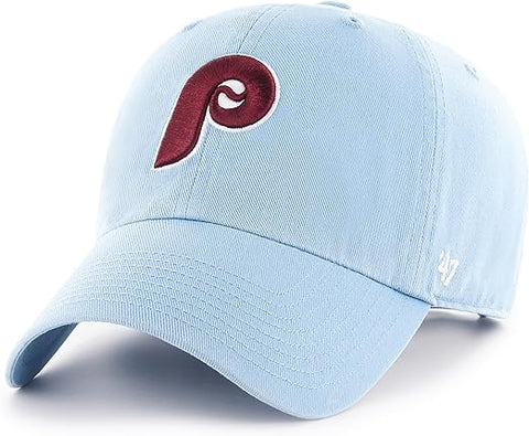 47 MLB Philadelphia Vintage Clean Up Adjustable Hat - Light Blue