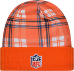 New Era Men's NFL Denver Broncos Sideline Statement Cuffed Knit Hat- Orange