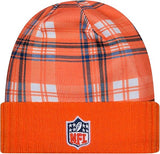 New Era Men's NFL Denver Broncos Sideline Statement Cuffed Knit Hat- Orange