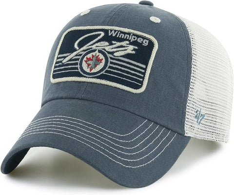 '47 NHL Winnipeg Five Point Mesh Back Clean Up Adjustable Snapback - Blue