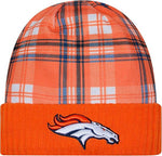 New Era Men's NFL Denver Broncos Sideline Statement Cuffed Knit Hat- Orange