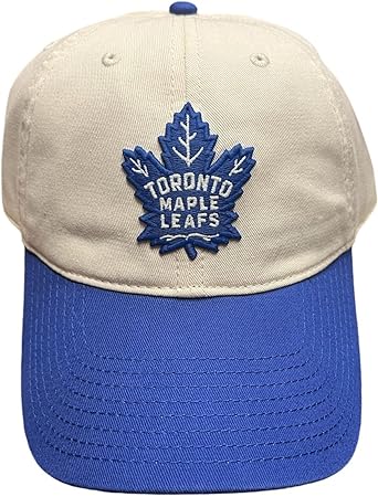 American Needle NHL Toronto Maple Leafs United Slouch Adjustable Hat - Cream/Blue