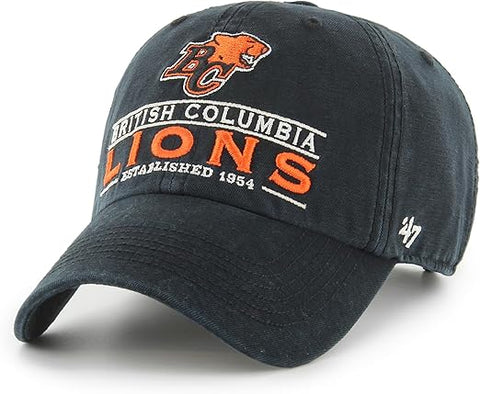 47 CFL British Columbia Lions Clean Up Adjustable Cap - Black