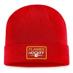 Calgary Flames Fanatics Authentic Pro Prime Cuffed Beanie - red