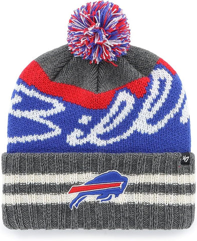 47 NFL Buffalo Bills Hyperbolic Cuff Knit Hat Toque - Grey