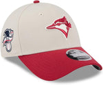 New Era MLB Toronto Blue Jays 2024 Fourth of July 9FORTY Stretch Snap Hat - Khaki/Red