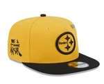 New Era 9FIFTY 2024 Pittsburgh Steelers Inspire Change A-Frame Adjustable Snapback Hat - Gold