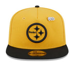 New Era 9FIFTY 2024 Pittsburgh Steelers Inspire Change A-Frame Adjustable Snapback Hat - Gold