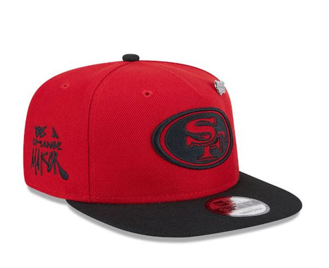 New Era 9FIFTY 2024 San Francisco 49ers Inspire Change A-Frame Adjustable Snapback Hat - Scarlet