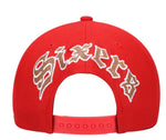 Mitchell & Ness Philadelphia 76ers Hardwood Classics English Dropback - Snapback Hat - Red