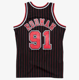 Mitchell & Ness Men's NBA Chicago Bulls Dennis Rodman 1995/96 Hardwood Classics Swingman Jersey - Black