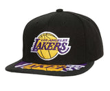 Men's Mitchell & Ness Black Los Angeles Lakers Munch Time Snapback Hat