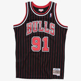 Mitchell & Ness Men's NBA Chicago Bulls Dennis Rodman 1995/96 Hardwood Classics Swingman Jersey - Black