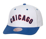 Men's Chicago Cubs Mitchell & Ness White Cooperstown Collection Pro Crown Snapback Hat