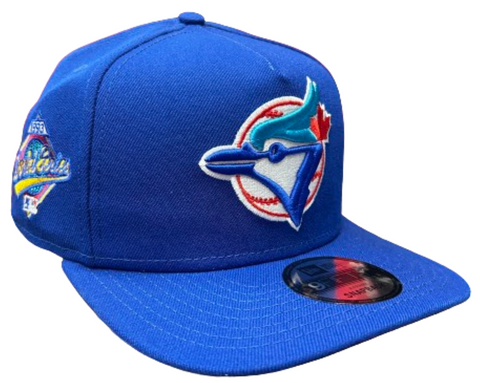 New Era MLB Toronto Blue Jays A-Frame 1993 World Series Sidepatch 9FIFTY Adjustable Snapback Hat - Royal Blue